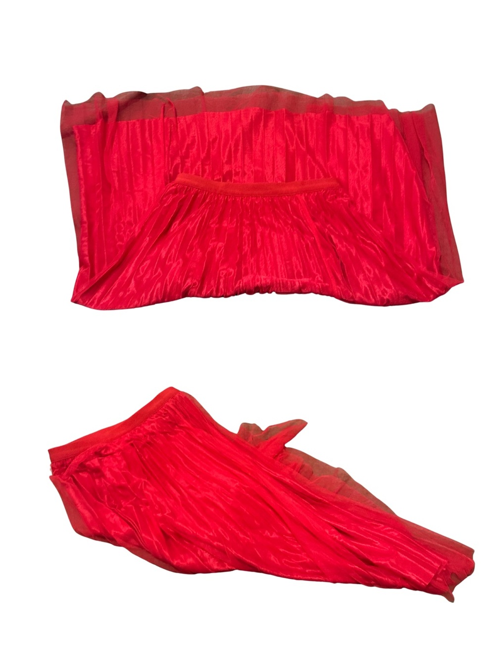 SHEIN Bright Red Satin Maxi Skirt
